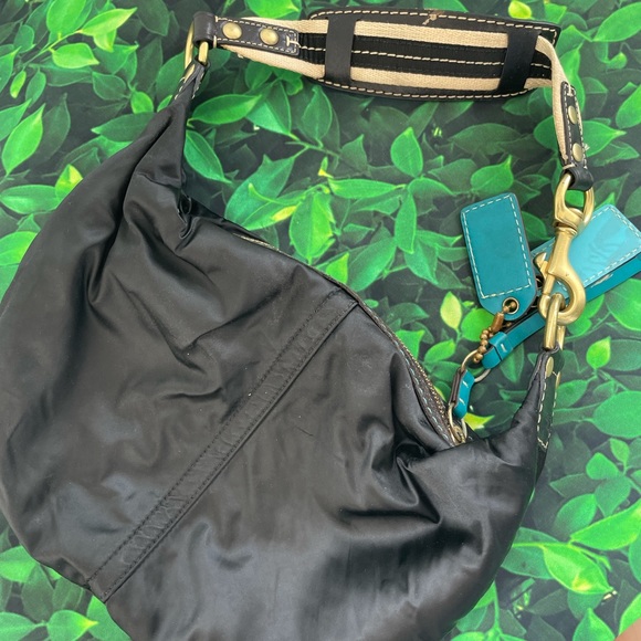 Original COACH Vintage Bag boho style. Black and turquoise. - Picture 3 of 10